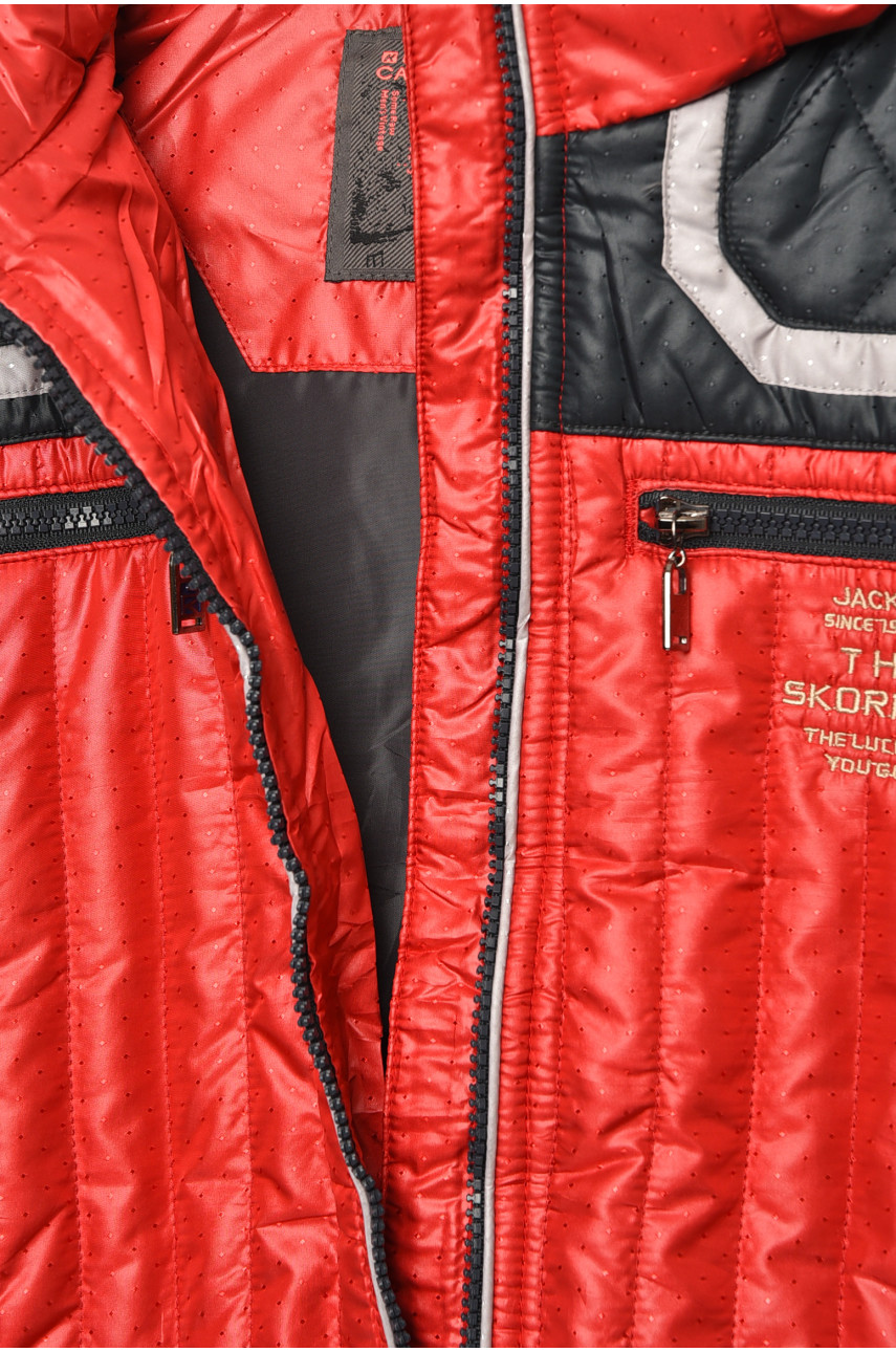 Куртка детская для мальчика демисезонная красного цвета K-6585 206714