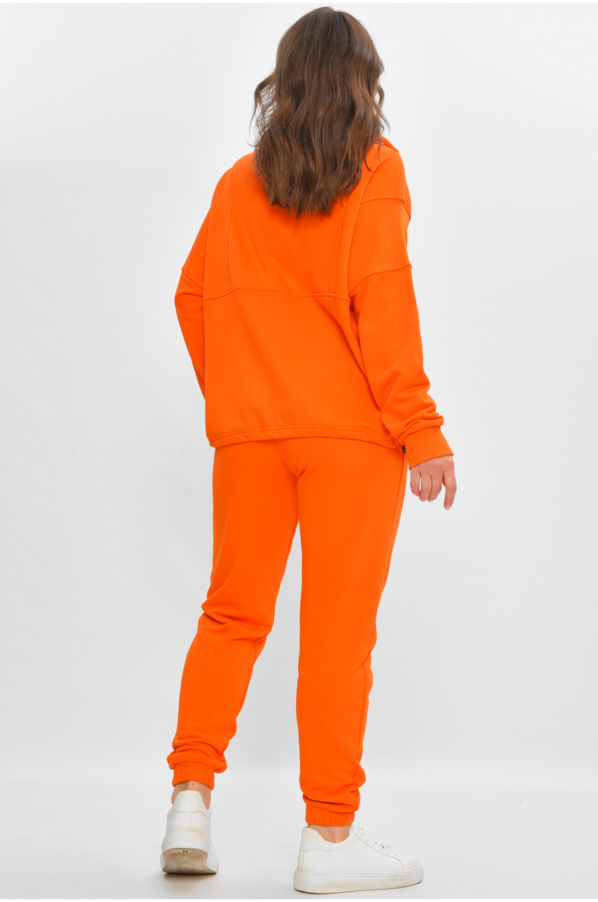 Спортивный костюм женский оранжевого цвета 206721