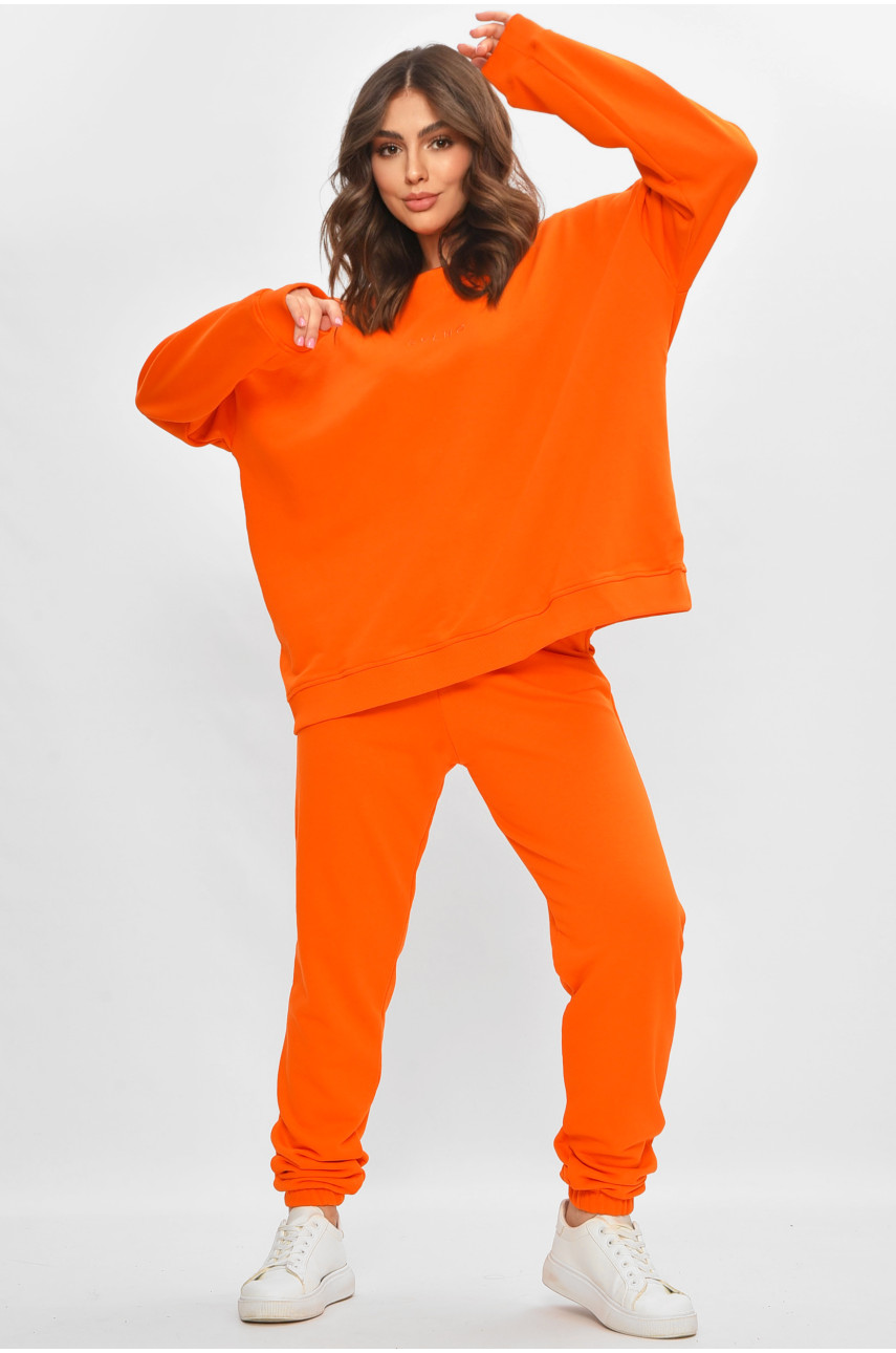 Спортивный костюм женский оранжевого цвета 206722
