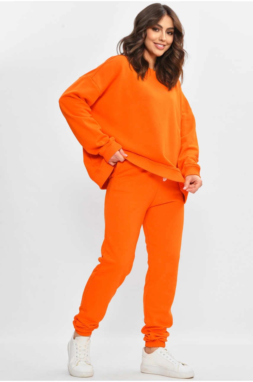 Спортивный костюм женский оранжевого цвета 206722