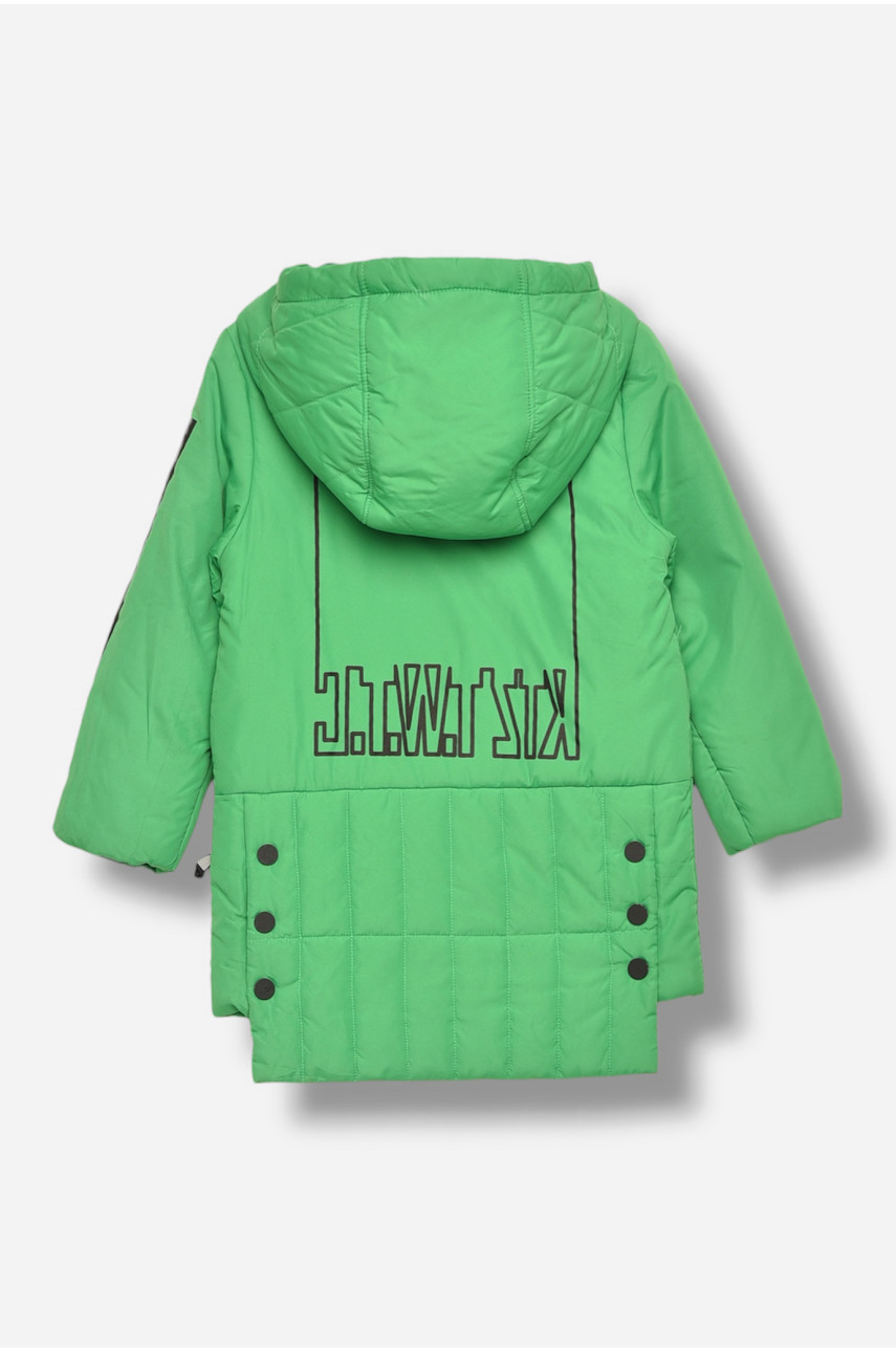Куртка детская для мальчика демисезонная зеленого цвета 206724