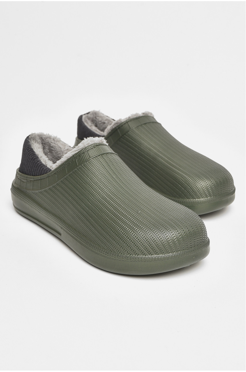 Галоши мужские на меху зеленого цвета НМ-133 206725