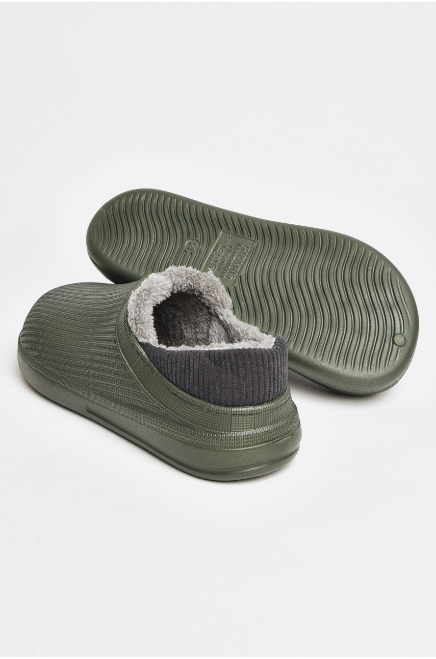 Галоши мужские на меху зеленого цвета НМ-133 206725