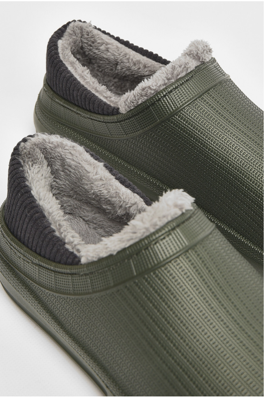 Галоши мужские на меху зеленого цвета НМ-133 206725