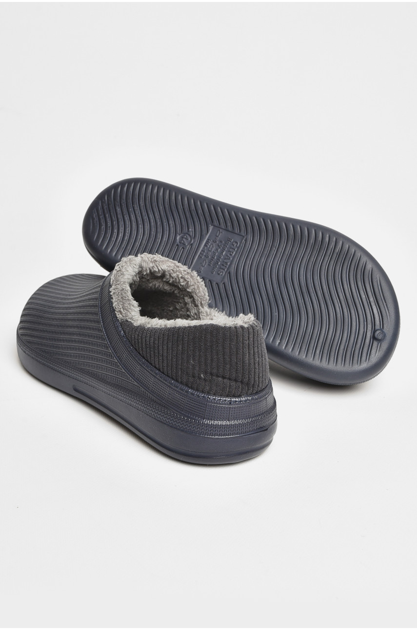 Галоши мужские на меху темно-синего цвета НМ-133 206727