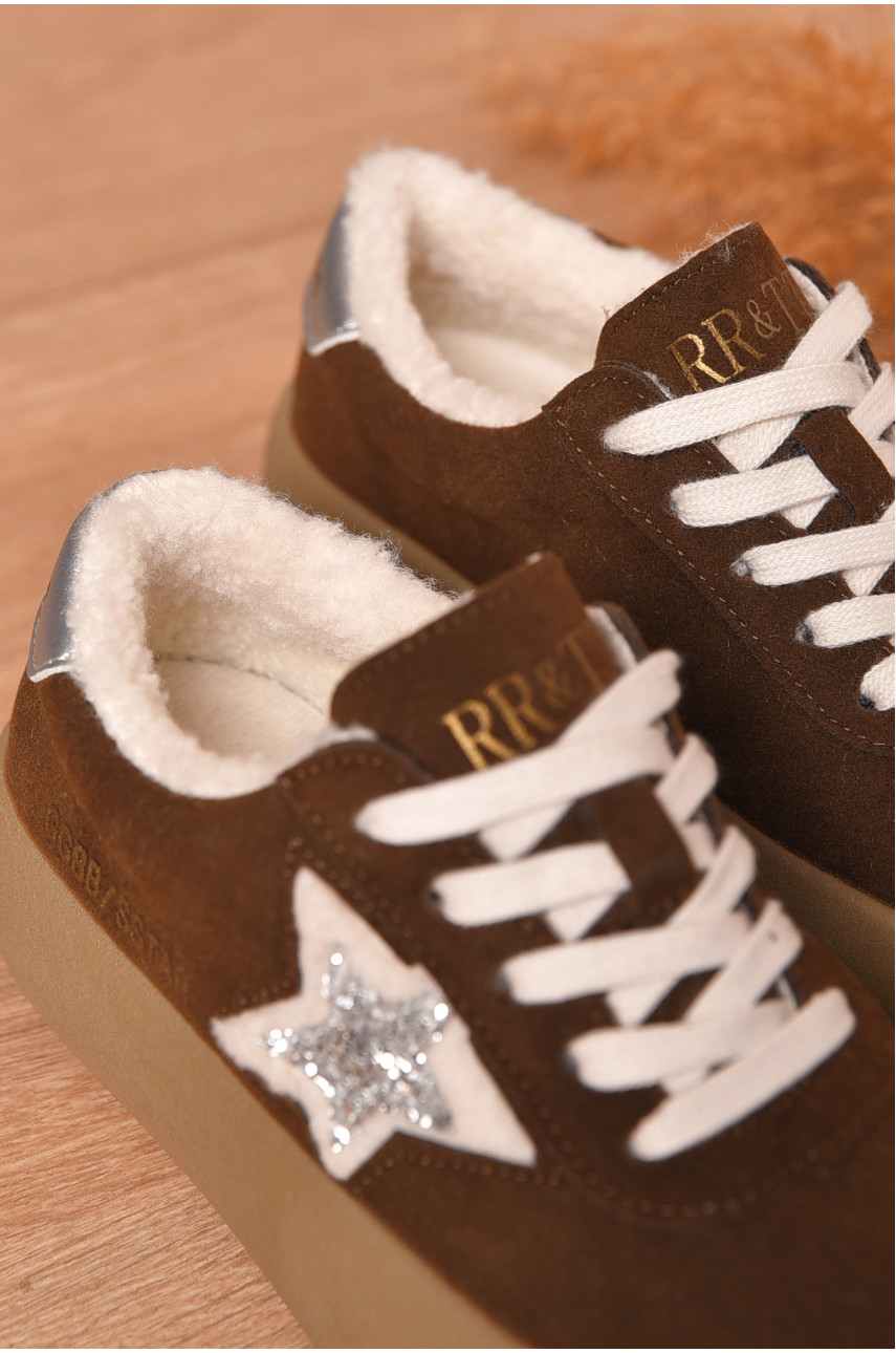 Кроссовки женские демисезонные коричневого цвета N008-2 206738