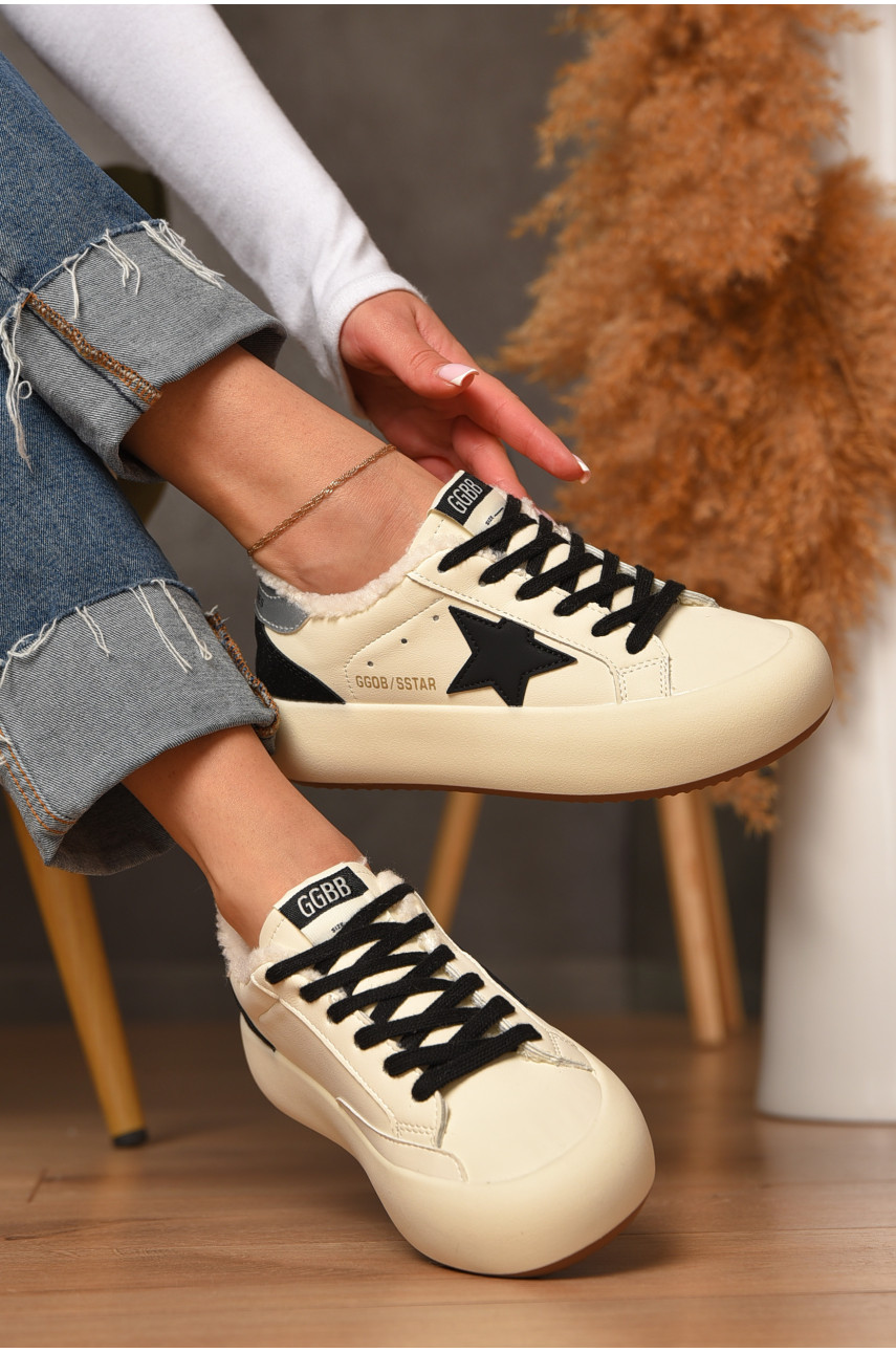 Кроссовки женские демисезонные светло-бежевого цвета N007 206743