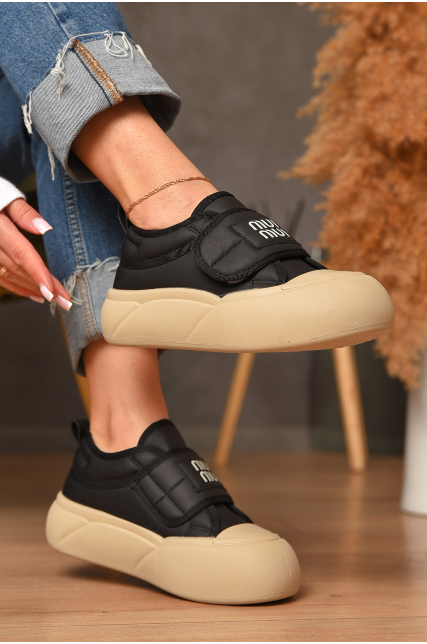 Кроссовки женские демисезонные черного цвета N002 206745