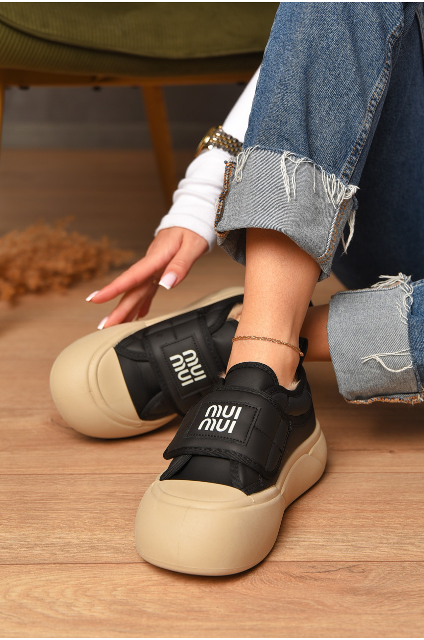 Кроссовки женские демисезонные черного цвета N002 206745