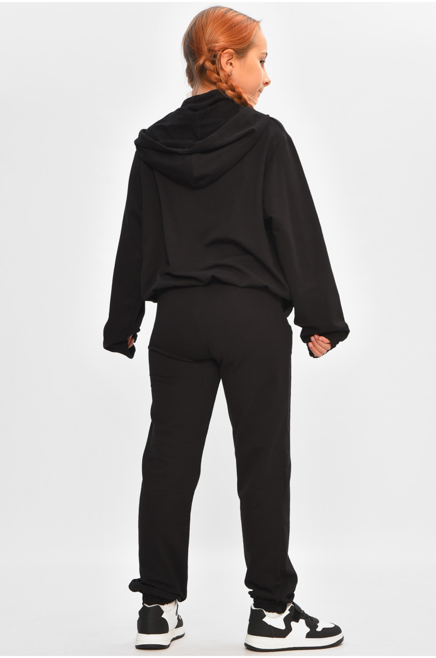 Спортивный костюм подростковый для девочки черного цвета 237 206751 Спортивный костюм подростковый для девочки черного цвета 237 206751