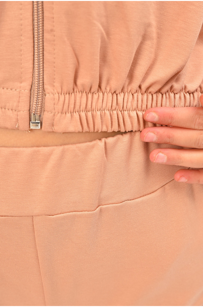 Спортивный костюм подростковый для девочки бежевого цвета 240 206753