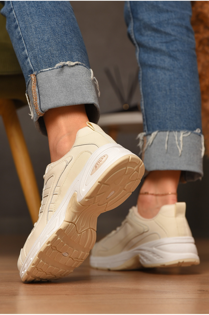 Кроссовки женские светло-бежевого цвета N30-3 206754