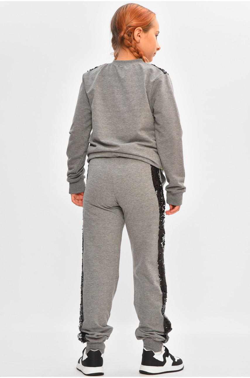 Спортивный костюм подростковый для девочки серого цвета 6036 206759