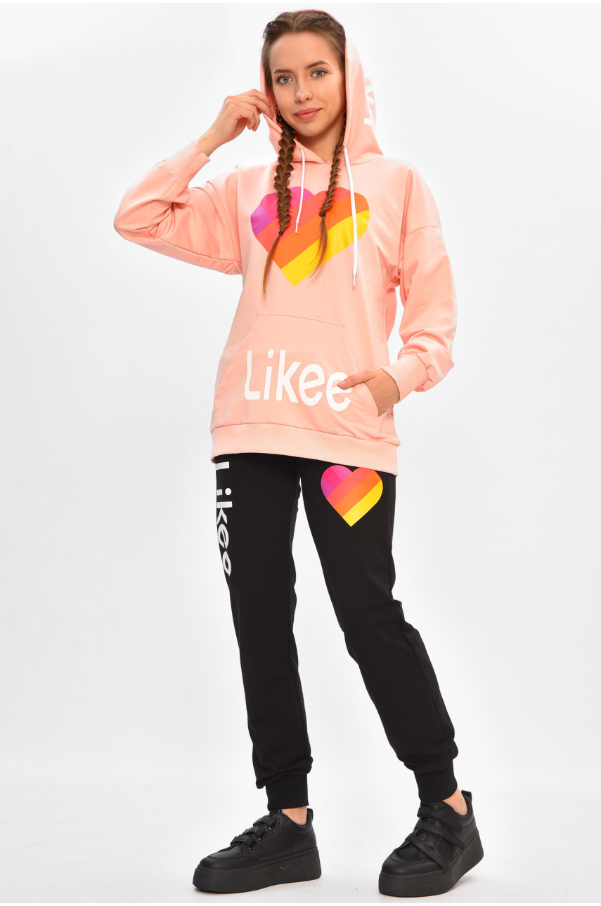 Спортивный костюм подростковый для девочки пудрового цвета 083 206761