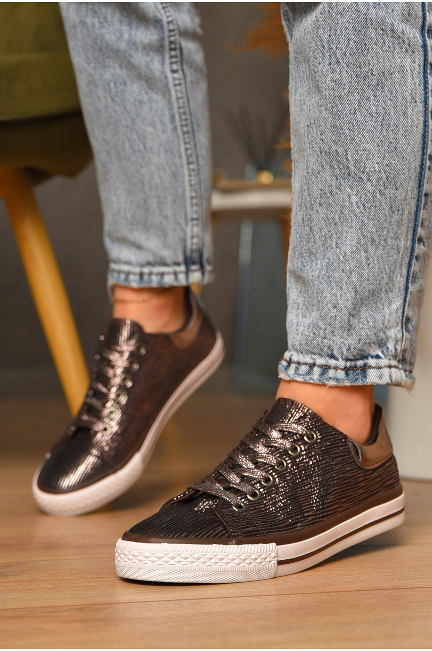 Мокасини жіночі чорно-бронзового кольору а570 206763