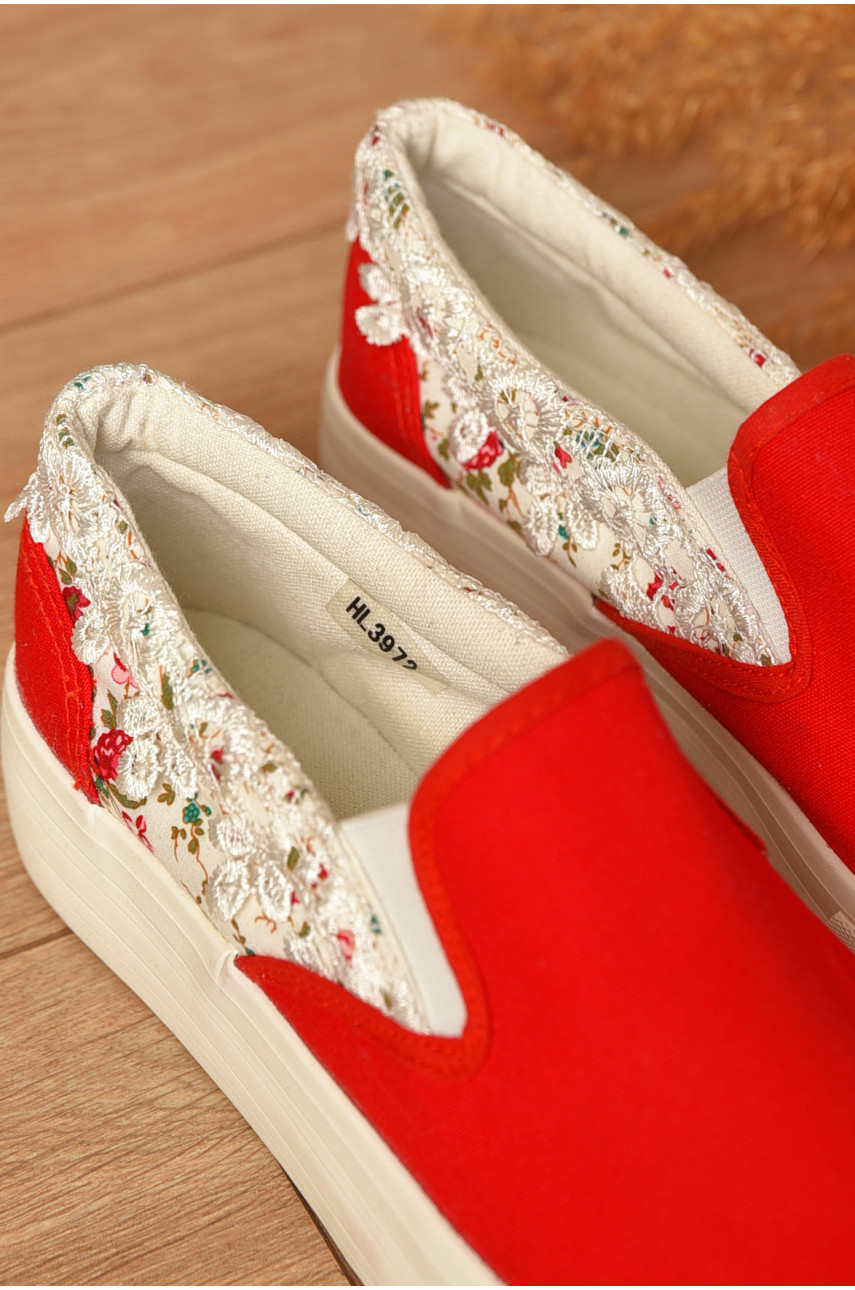 Сліпони жіночі червоного кольору 3972 206764