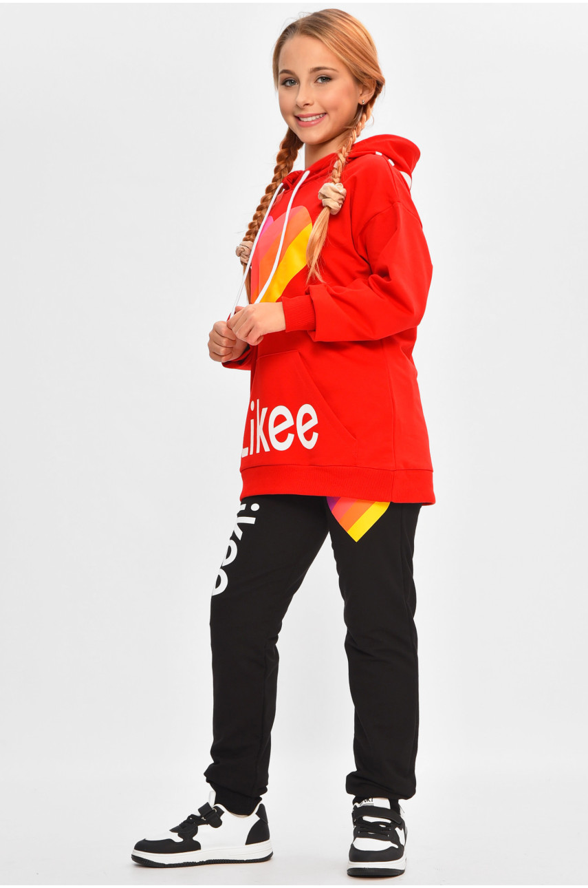 Спортивный костюм подростковый для девочки красного цвета 083 206766