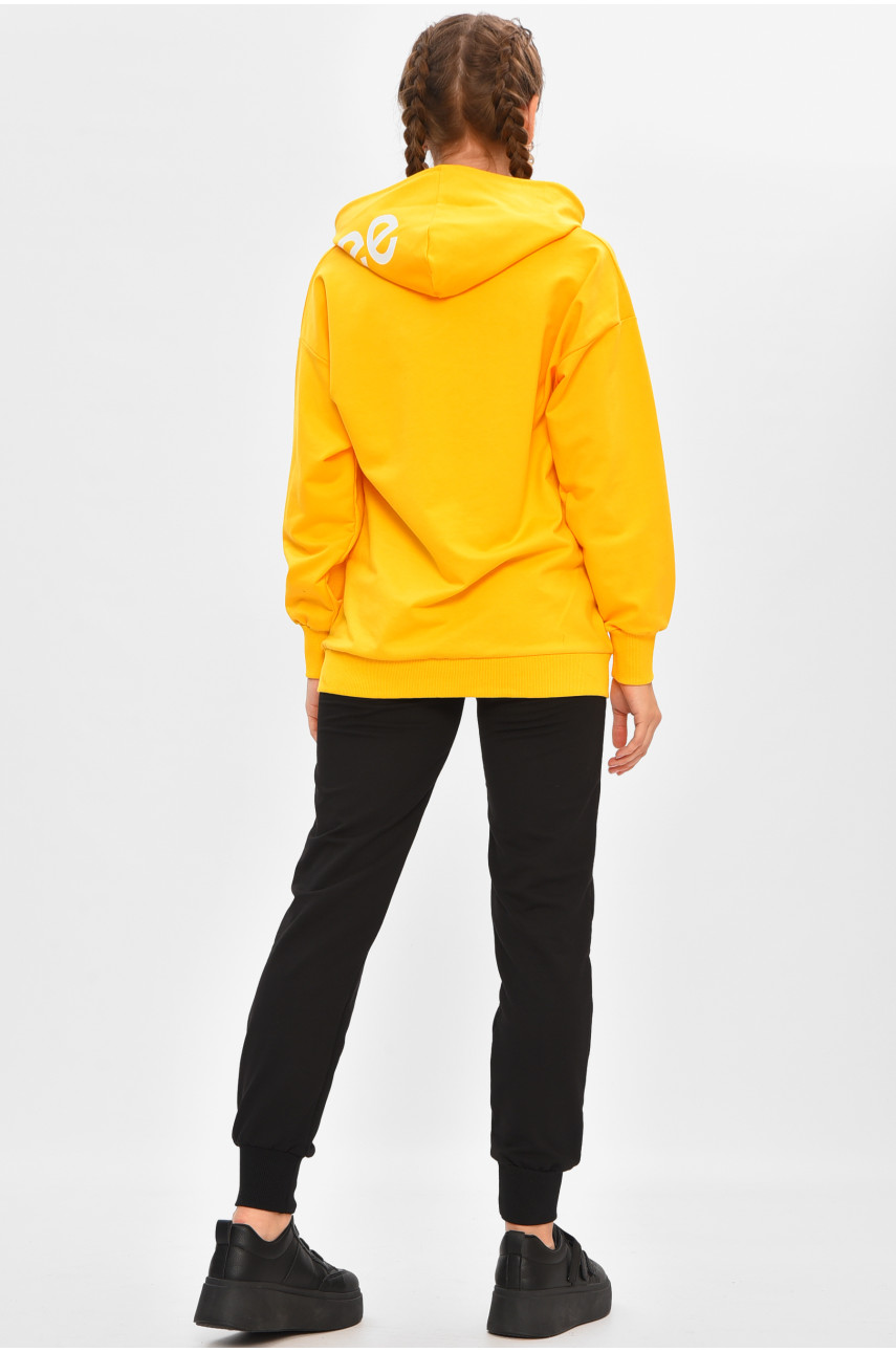 Спортивный костюм подростковый для девочки желтого цвета 083 206768