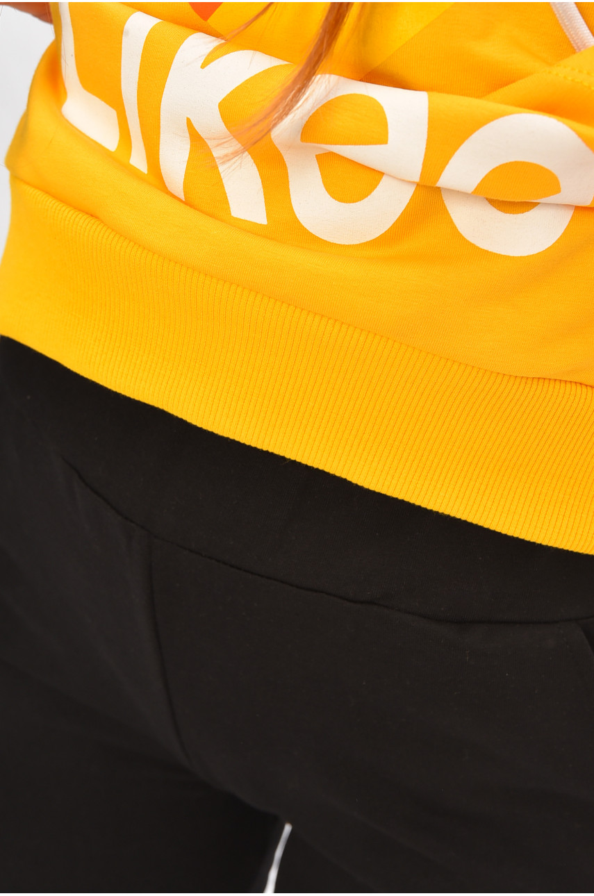 Спортивный костюм подростковый для девочки желтого цвета 083 206768