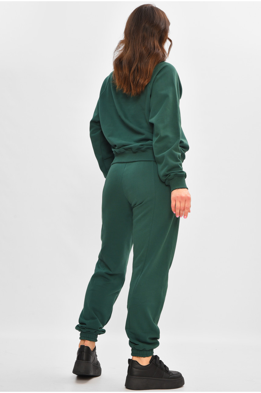 Спортивный костюм женский темно-зеленого цвета 206774