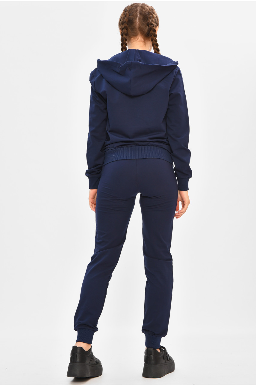 Спортивный костюм подростковый для девочки тёмно-синего цвета 6166 206782