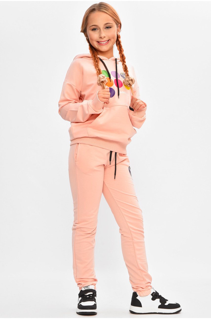 Спортивный костюм детский для девочки пудрового цвета 1978 206786