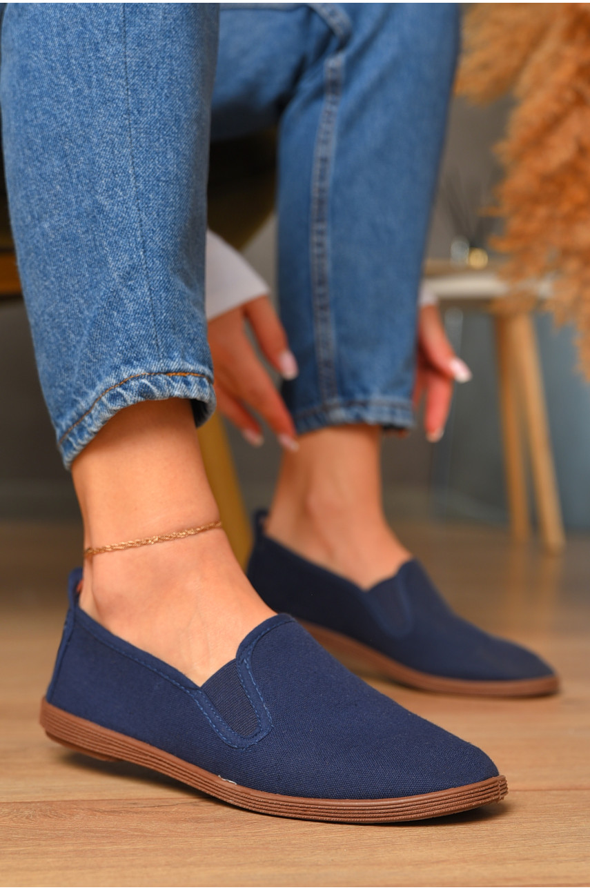 Мокасини жіночі темно-синього кольору 1520401 206789