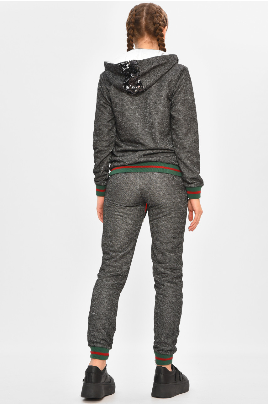 Спортивный костюм подростковый для девочки серого цвета 6218 206797