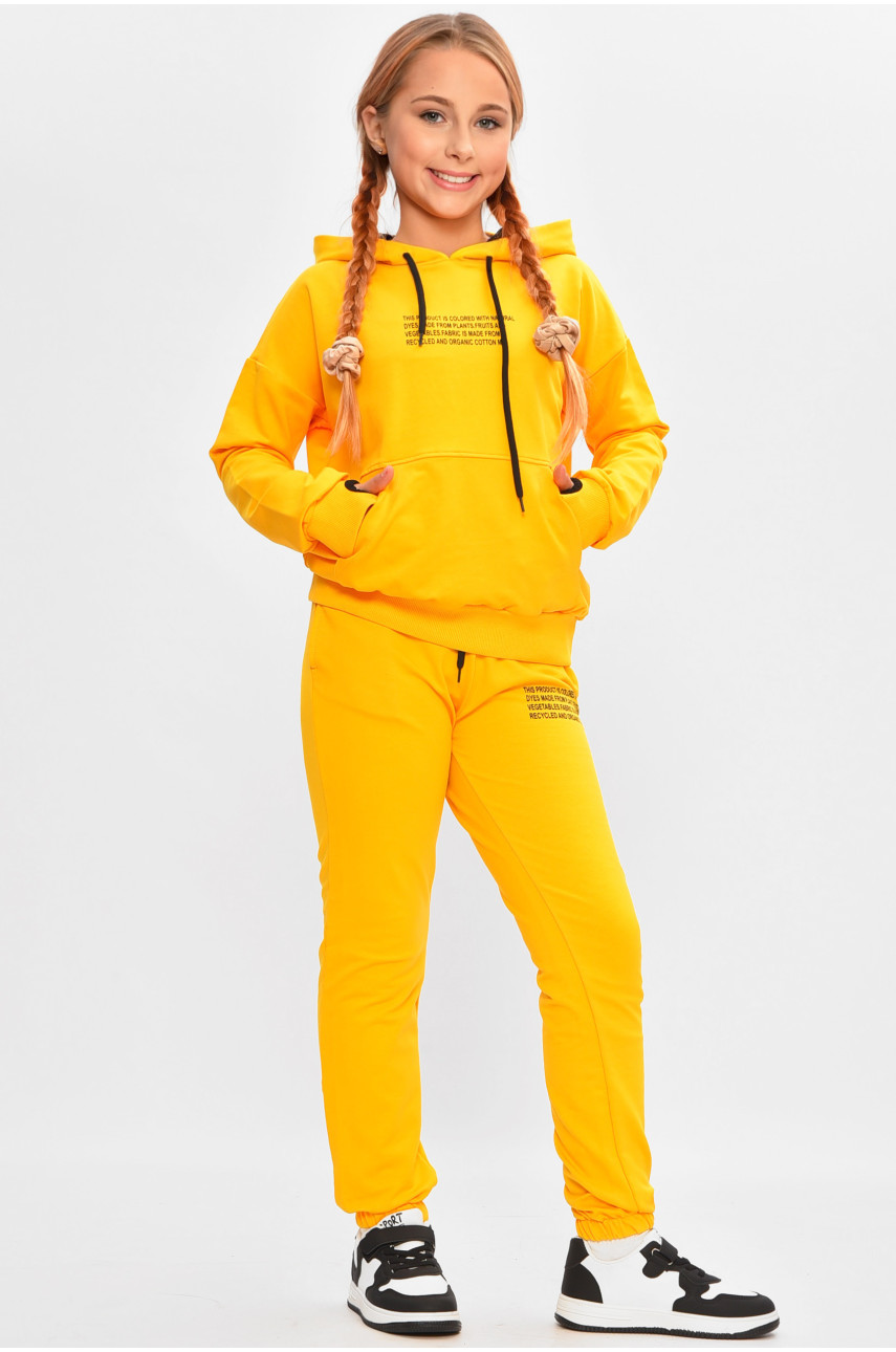 Спортивный костюм детский для девочки оранжевого цвета 1977 206799