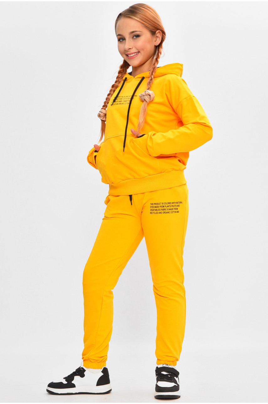 Спортивный костюм детский для девочки оранжевого цвета 1977 206799