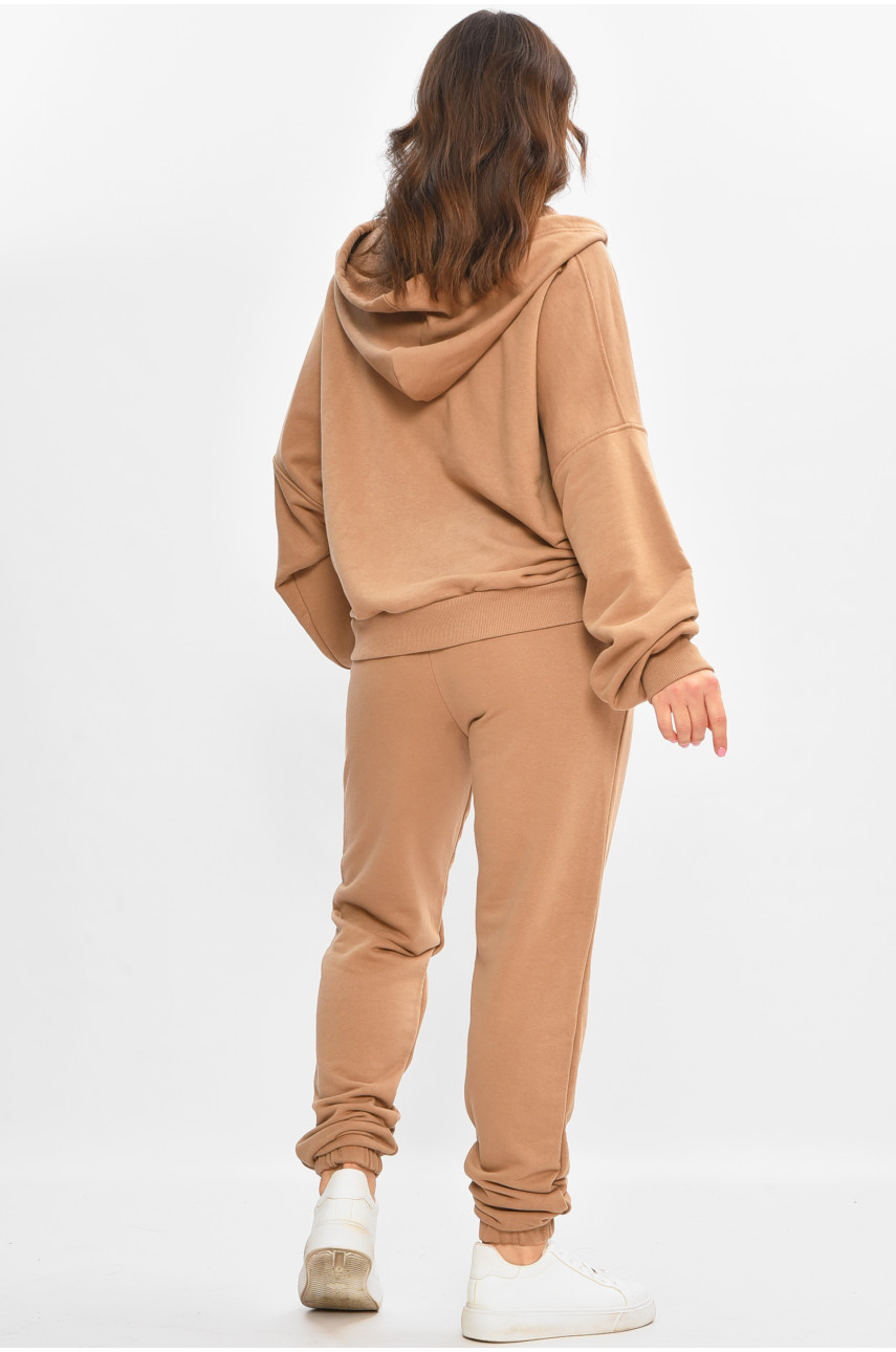 Спортивный костюм женский темно-бежевого цвета 206801