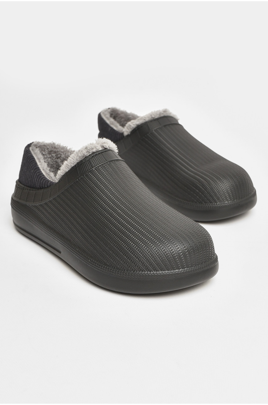 Галоши мужские на меху черного цвета НМ-133 206802