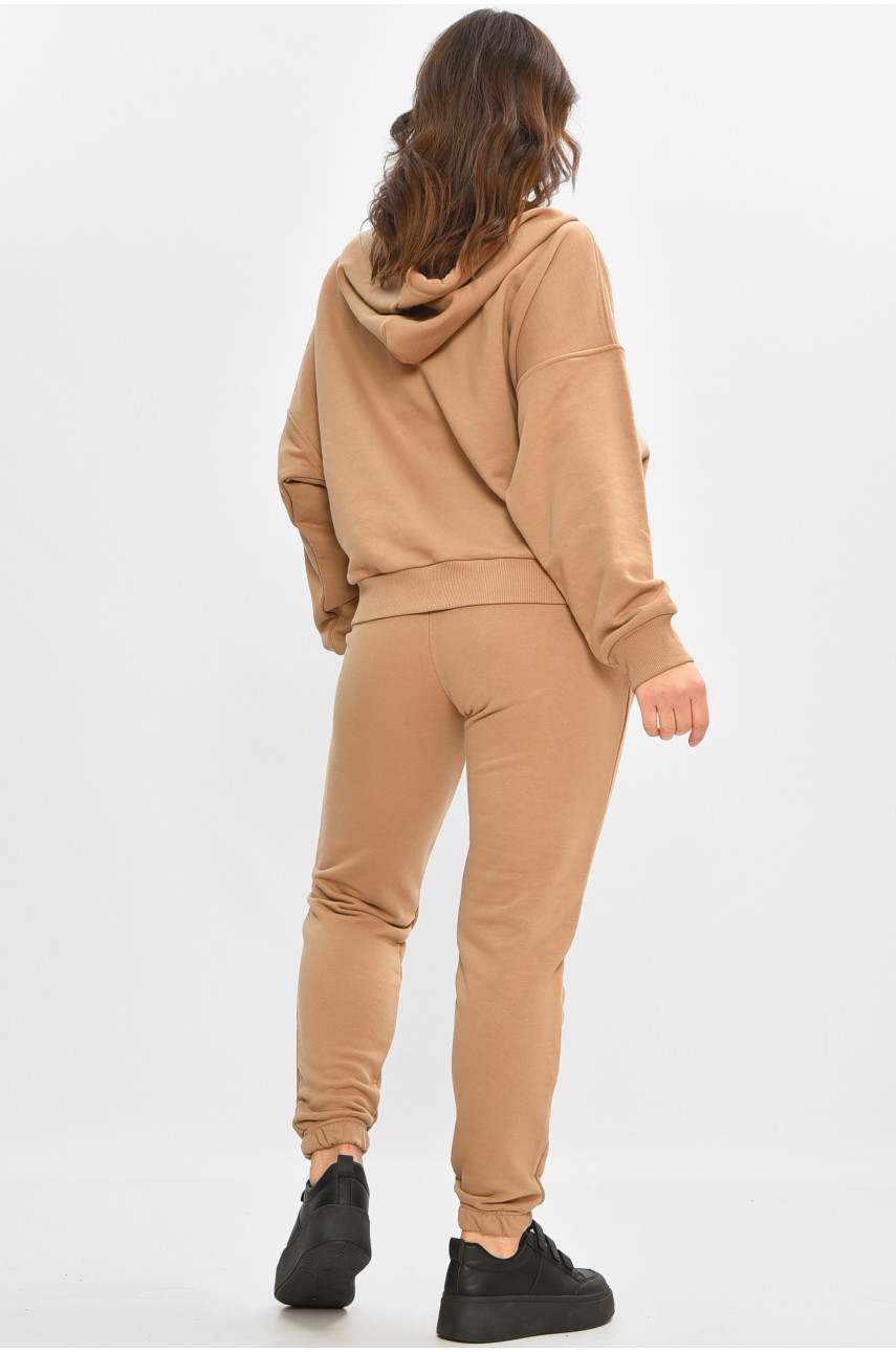 Спортивный костюм женский темно-бежевого цвета 206803