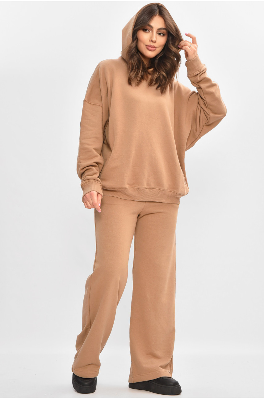 Спортивный костюм женский темно-бежевого цвета 206809