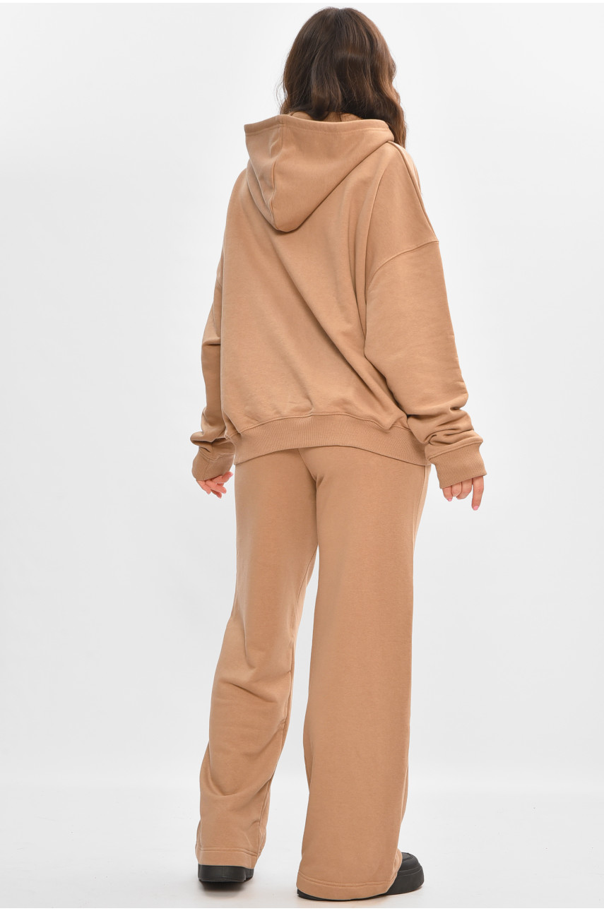Спортивный костюм женский темно-бежевого цвета 206809