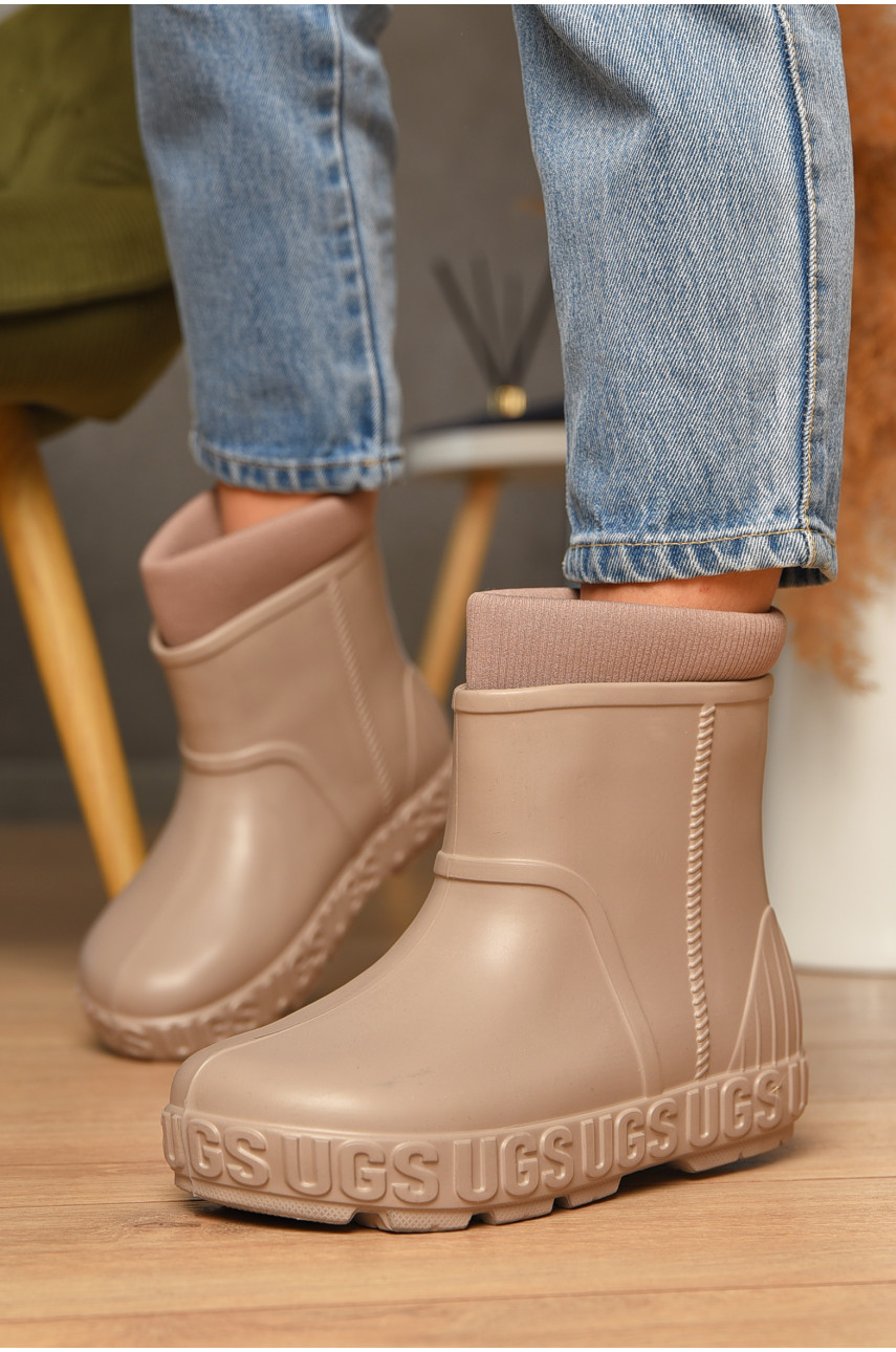 Галоши женские со съемным носком темно-бежевого цвета RD-662 206810