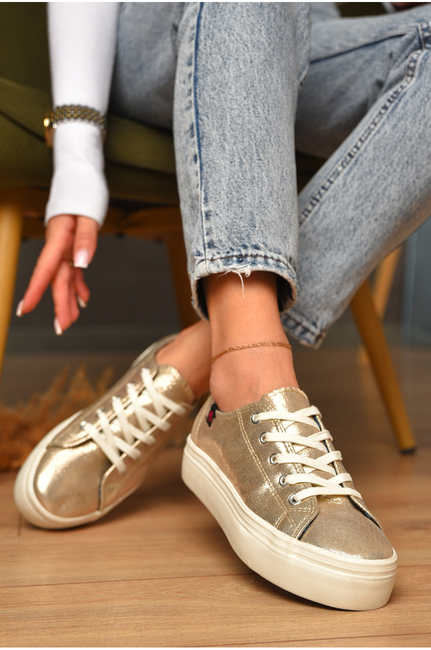 Сліпони жіночі золотистого кольору 1560005 206811