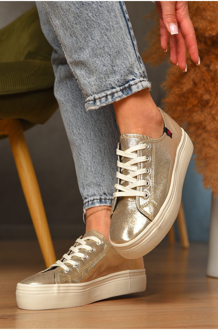 Сліпони жіночі золотистого кольору 1560005 206811