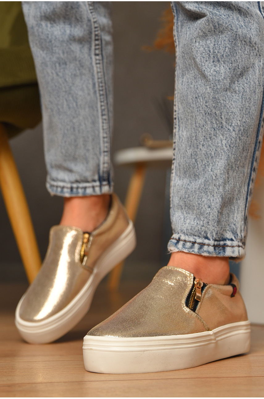 Сліпони жіночі золотистого кольору 1560302 206813