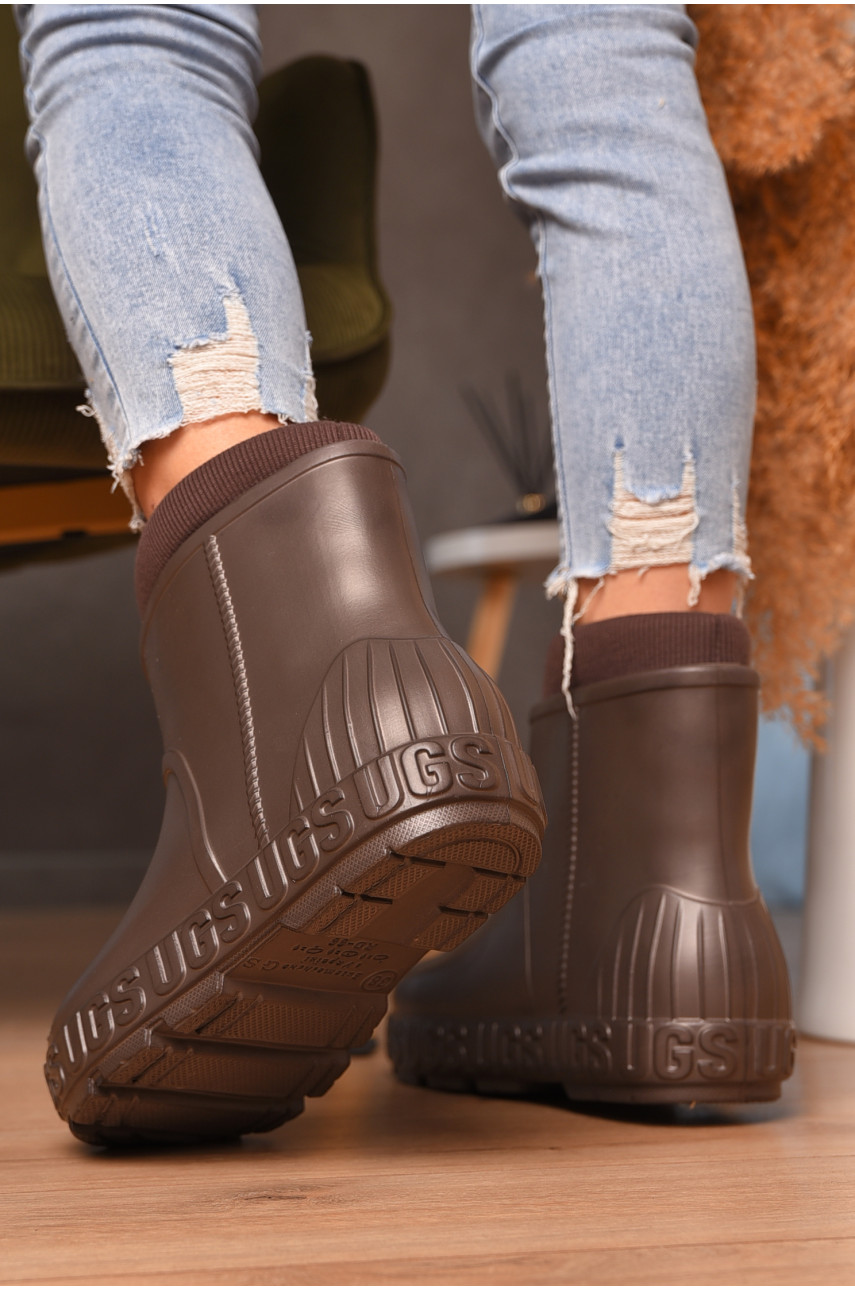 Галоши женские со съемным носком шоколадного цвета RD-662 206816 Галоши женские со съемным носком шоколадного цвета RD-662 206816