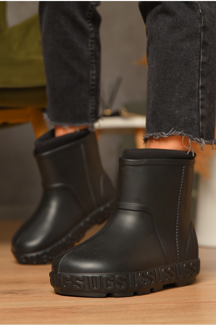 Галоши женские со съемным носком черного цвета RD-662 206818