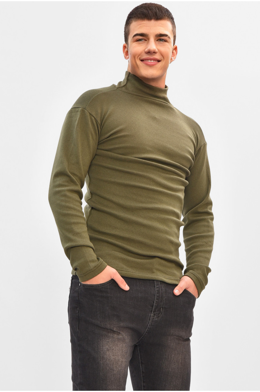 Гольф чоловічий на флісі кольору хакі 2977 206820