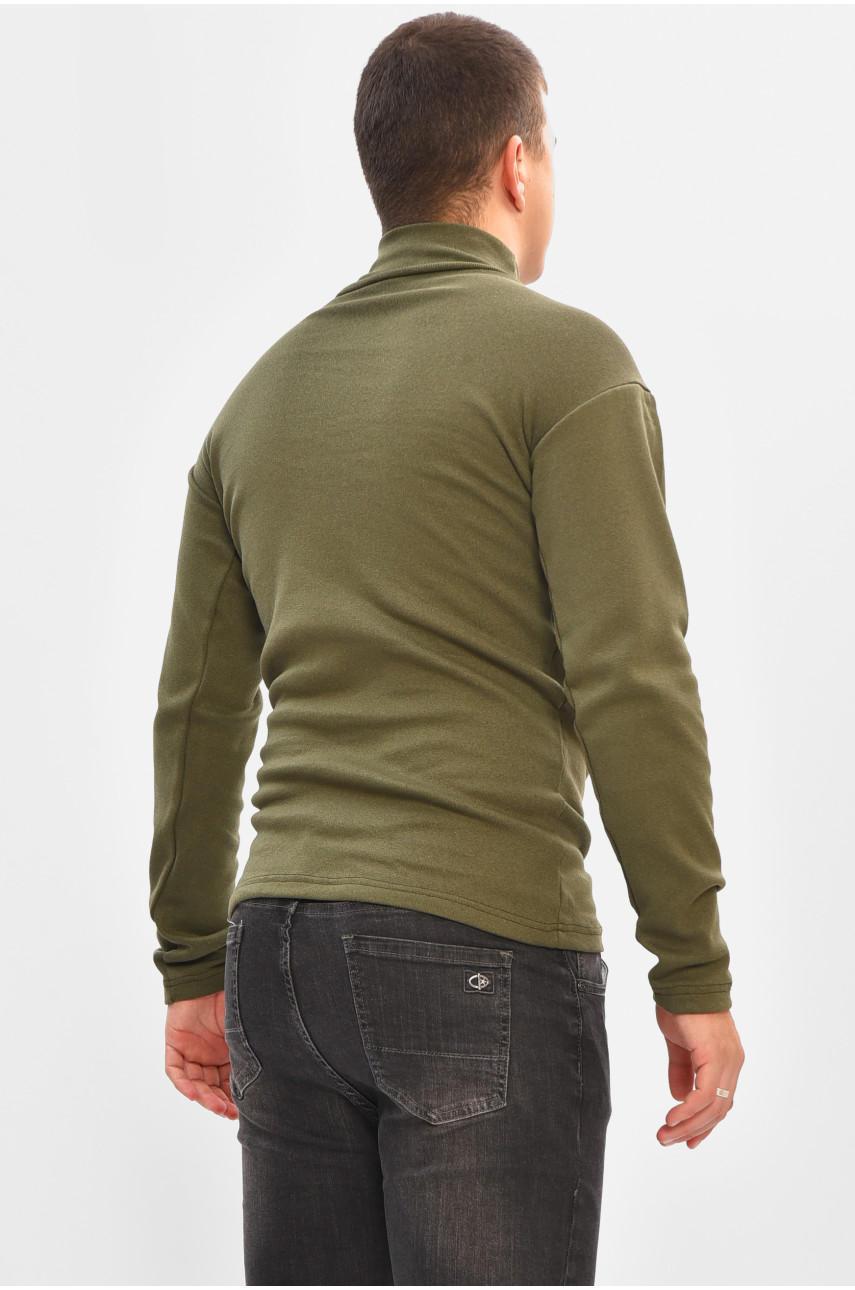 Гольф чоловічий на флісі кольору хакі 2977 206820