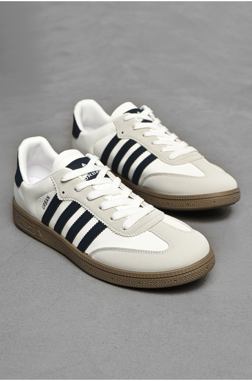 Кеды мужские белого цвета искуственная кожа MF-1037 206839