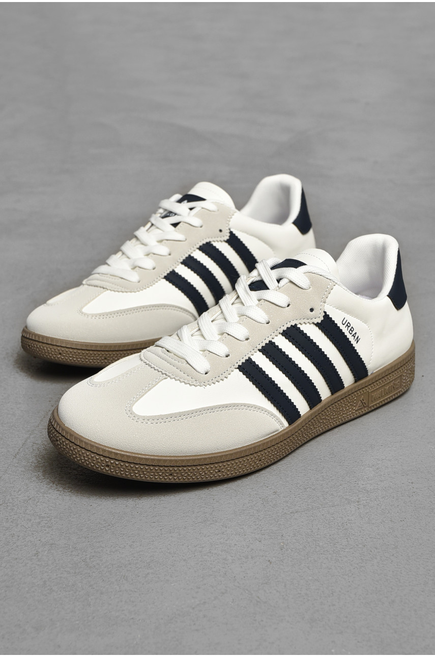 Кеды мужские белого цвета искуственная кожа MF-1037 206839