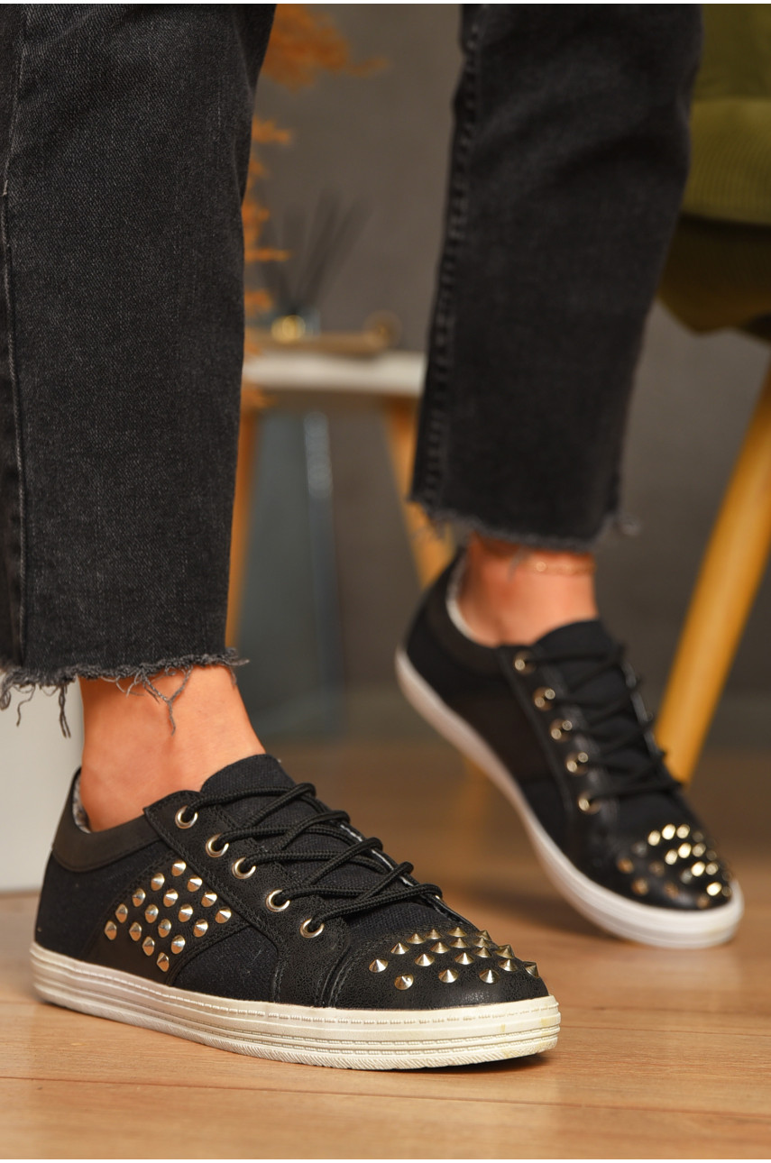 Кроссовки женские черного цвета 12058асорти 206840