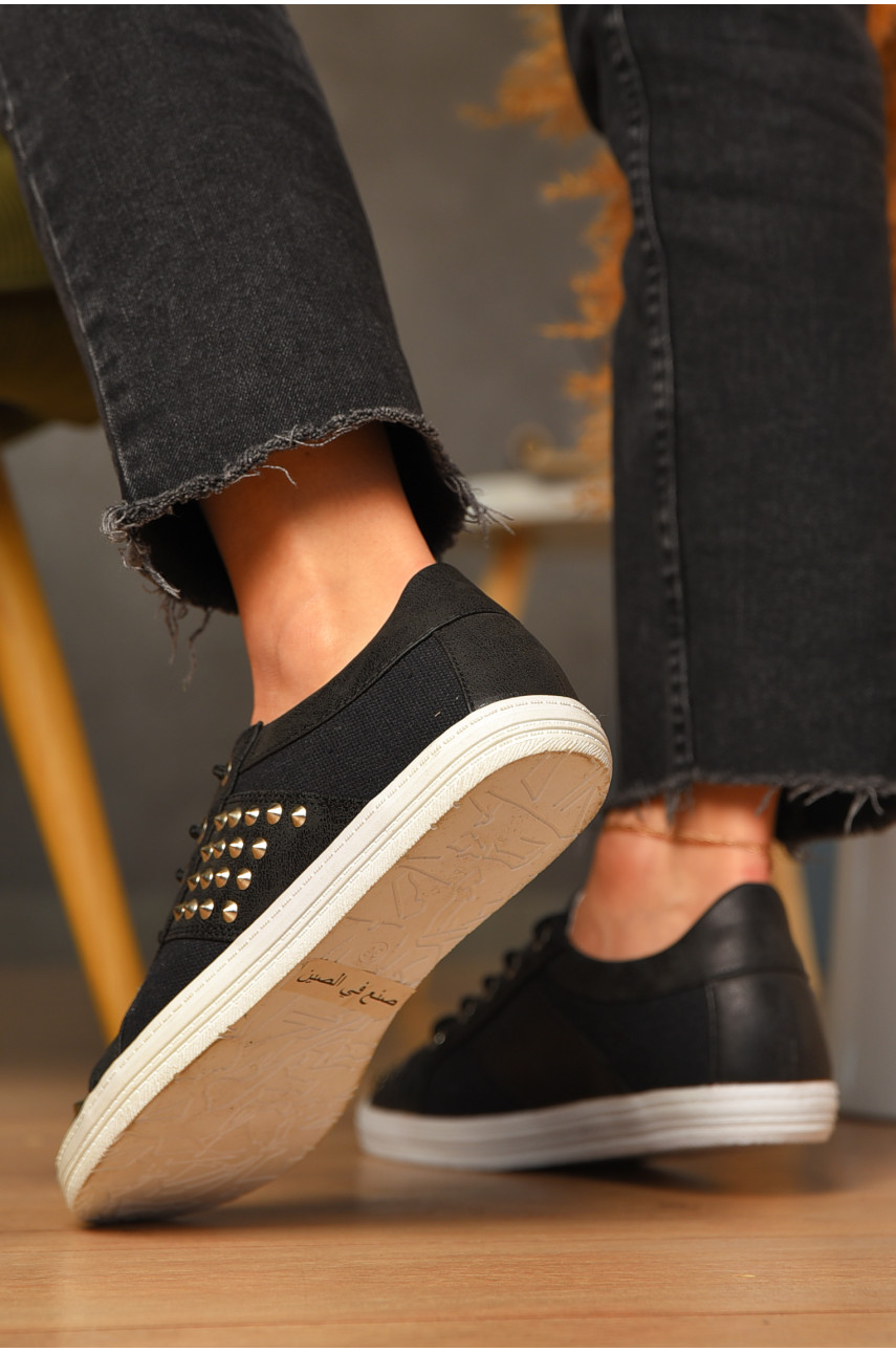 Кроссовки женские черного цвета 12058асорти 206840