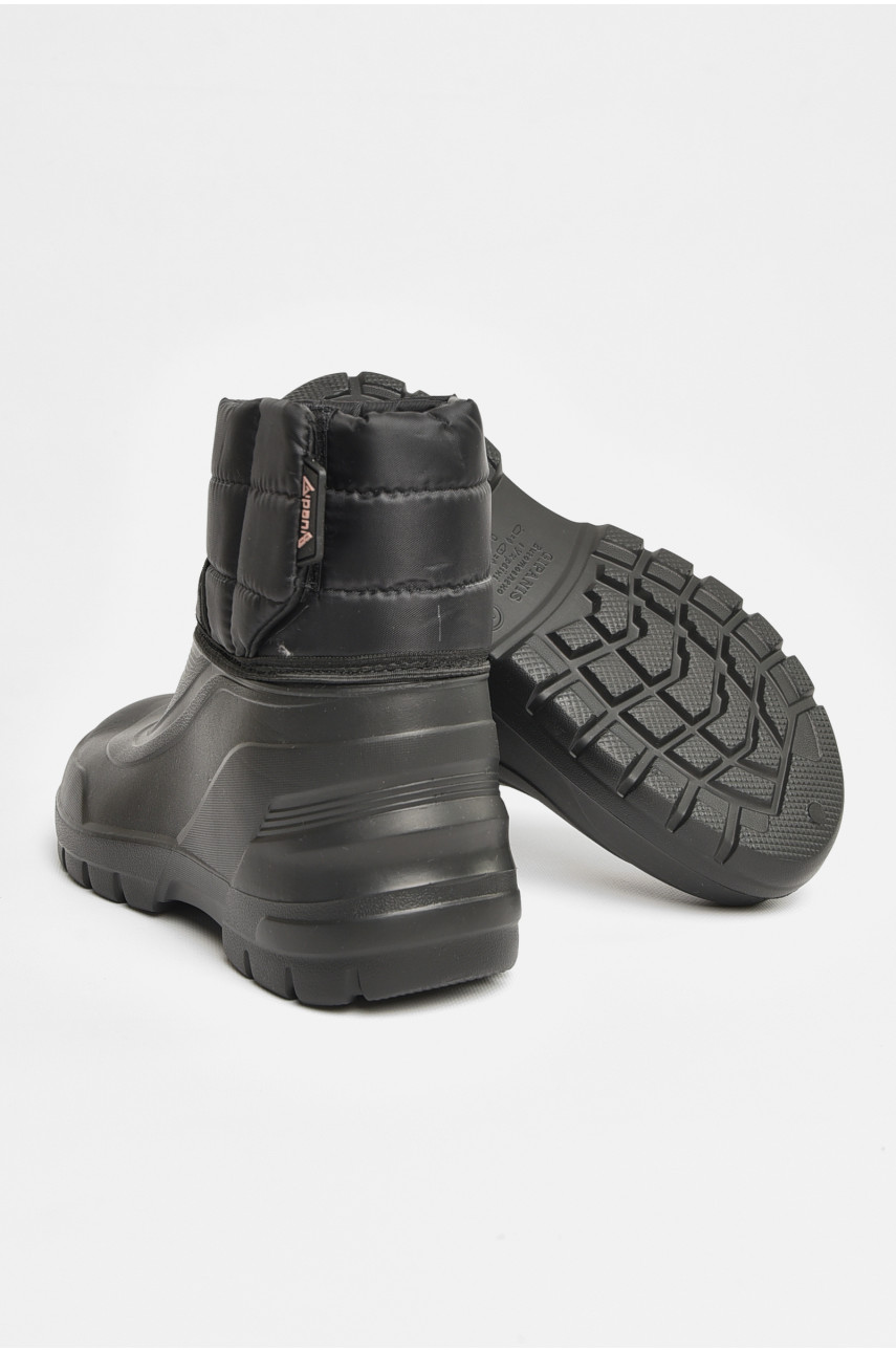 Дутики короткие мужские пена на  меху черного цвета В-162А 206848