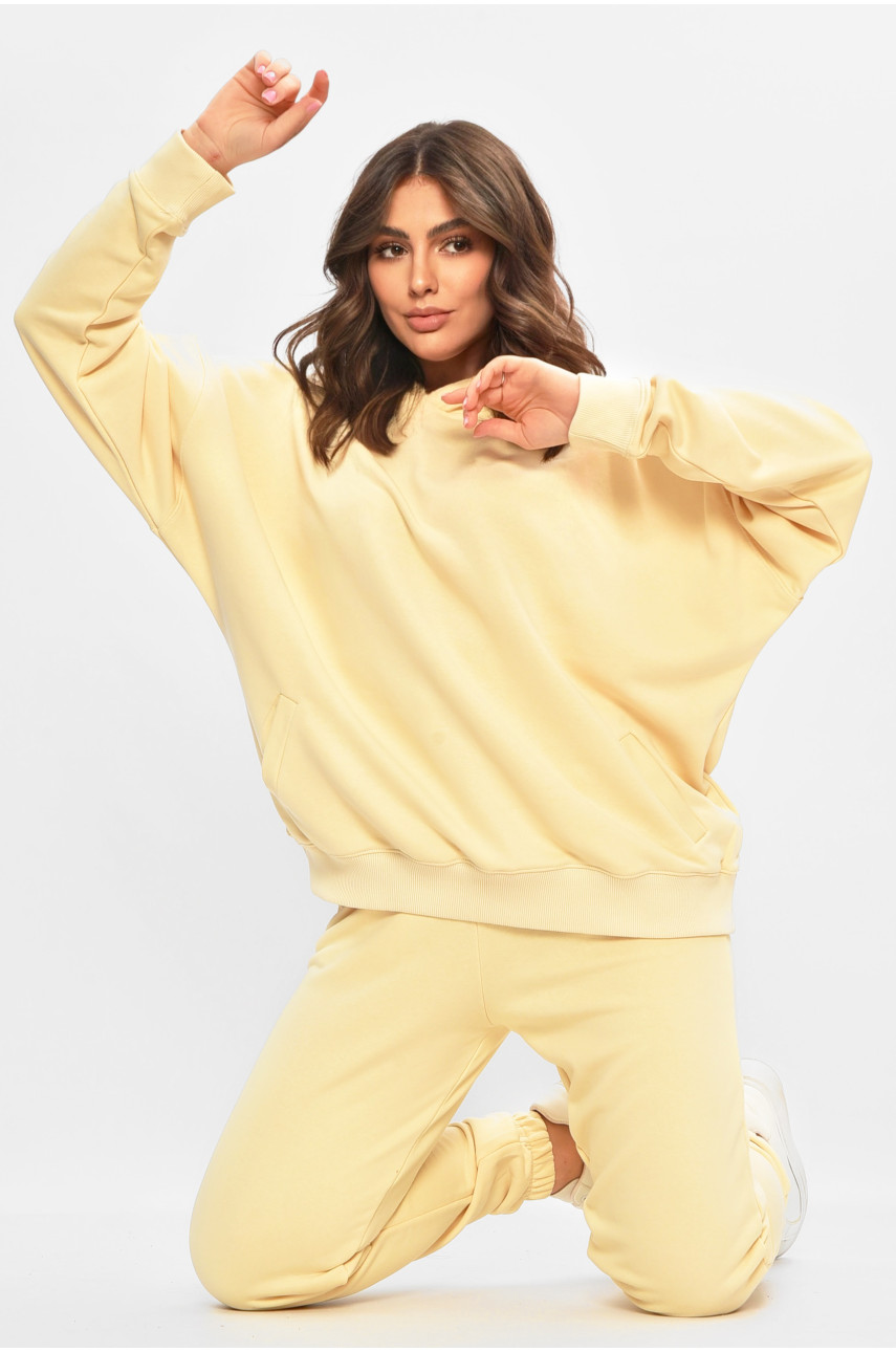 Спортивный костюм женский бежевого цвета 206855