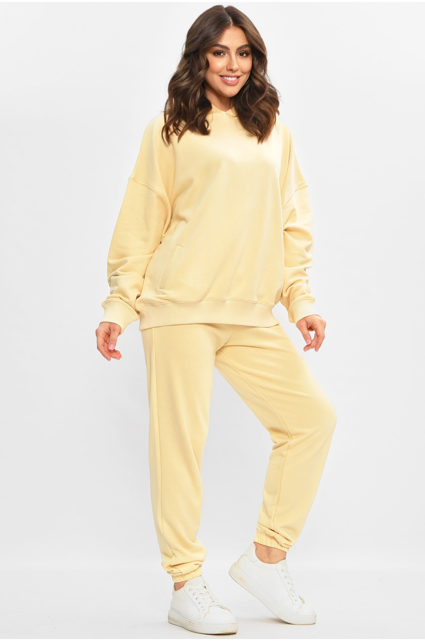 Спортивный костюм женский бежевого цвета 206855